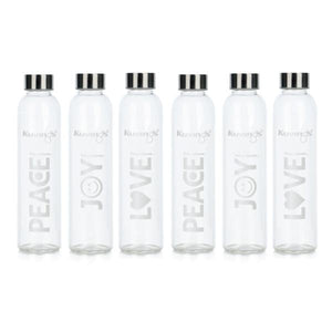 1000ml Kuvings Love Peace Joy Glass Bottles – 6 Pack-Just Juicers