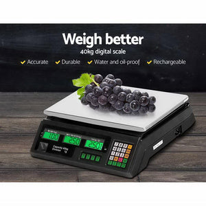 40KG Digital Kitchen Scale Electronic Scales Shop Market Commercial-Scales-Just Juicers