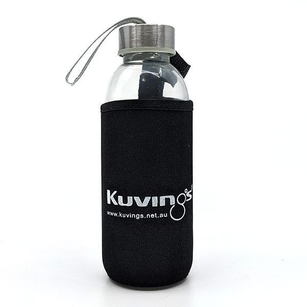 420ml glass drink bottle with neoprene carry case