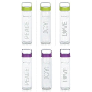 600ml Kuvings Love Peace Joy Sports Bottle with Handle and Sleeve – 6 Pack-Just Juicers