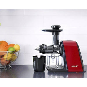 BioChef Axis Horizontal Compact Slow Juicer (Red,Silver)-Juicer-Just Juicers