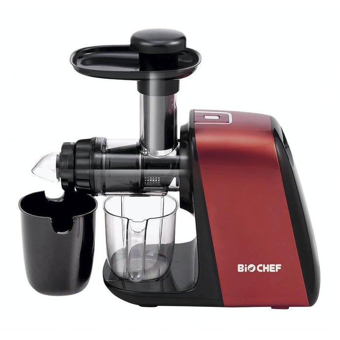 BioChef Axis Horizontal Compact Slow Juicer (Red,Silver)-Juicer-Just Juicers