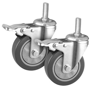 Castor Brake Wheels Soga Heavy Duty Polyurethane Swivel 4" x 2-Bench-Just Juicers