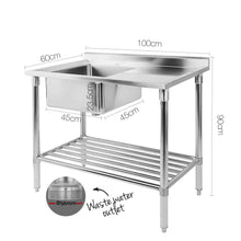 Load image into Gallery viewer, stainless steel benchtop + stainless benches
