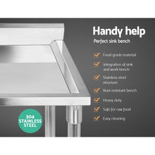 Load image into Gallery viewer, Cefito 100x60cm Commercial Stainless Steel Sink Kitchen Bench-Bench-Just Juicers