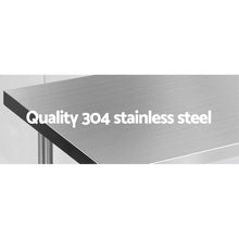 Load image into Gallery viewer, stainless steel table and steel bench - stainless steel kitchen bench