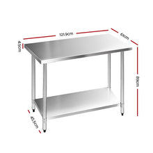 Load image into Gallery viewer, Cefito 610 x 1219mm Commercial Stainless Steel Kitchen Bench-Bench-Just Juicers