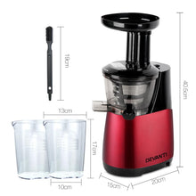 Load image into Gallery viewer, Devanti Cold Press Vertical Juicer - Red OBSOLETE-Juicer-Just Juicers