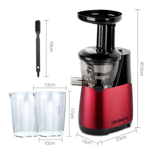 Devanti Cold Press Vertical Juicer - Red OBSOLETE-Juicer-Just Juicers