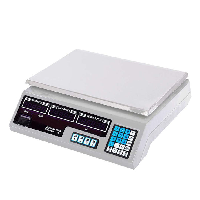 Digital Commercial Kitchen Scales Soga 40kg - White-Scales-Just Juicers