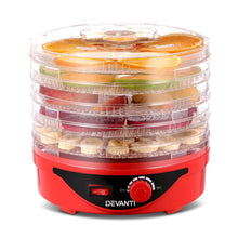 Load image into Gallery viewer, Food Dehydrator Devanti 5 Tray Plastic - Red-Dehydrator-Just Juicers