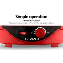 Load image into Gallery viewer, Food Dehydrator Devanti 5 Tray Plastic - Red-Dehydrator-Just Juicers