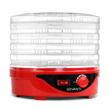 Load image into Gallery viewer, Food Dehydrator Devanti 5 Tray Plastic - Red-Dehydrator-Just Juicers