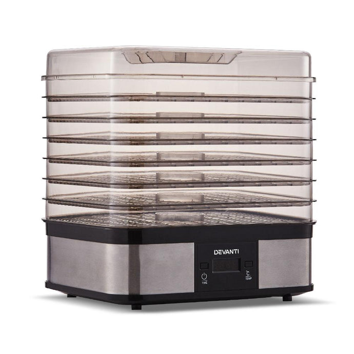 Food Dehydrator Devanti 7 Tray Plastic - Silver-Dehydrator-Just Juicers