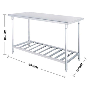 Food Prep Work Bench Soga 80 x 70 x 85cm - Stainless Steel-Bench-Just Juicers