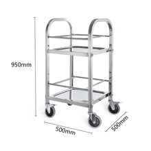 Load image into Gallery viewer, Food Utility Cart Soga 2 Tier 50 x 50 x 95 cm Stainless Steel Square-Bench-Just Juicers