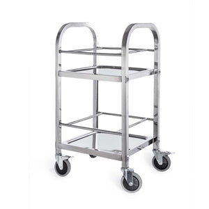 Food Utility Cart Soga 2 Tier 50 x 50 x 95 cm Stainless Steel Square-Bench-Just Juicers