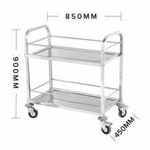 Load image into Gallery viewer, Food Utility Cart Soga 2 Tier 85 x 45 x 90 cm Stainless Steel-Bench-Just Juicers