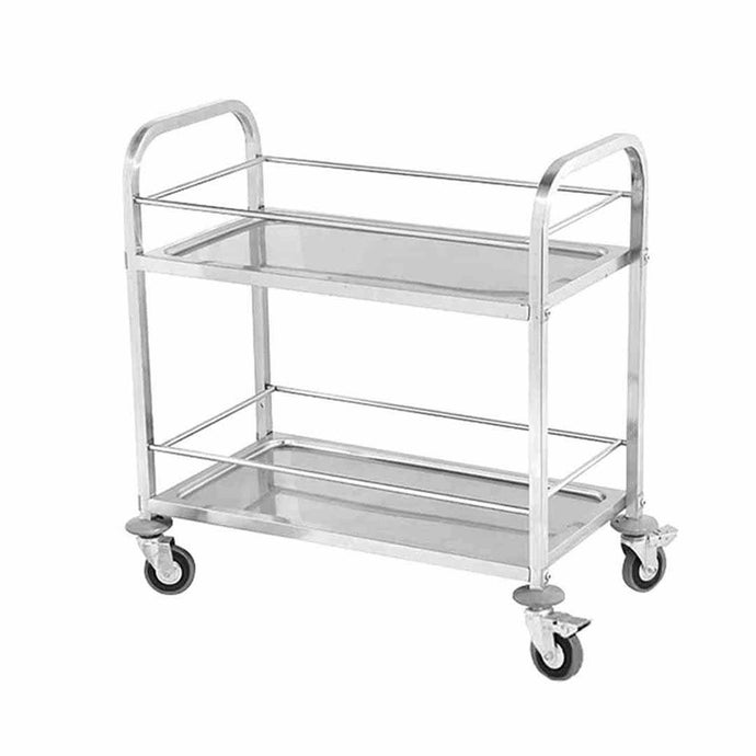 Food Utility Cart Soga 2 Tier 85 x 45 x 90 cm Stainless Steel-Bench-Just Juicers