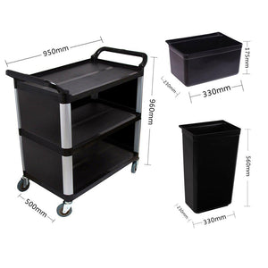 Food Waste Cart Soga 3-Tier with Bins-Bench-Just Juicers