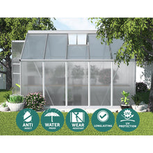 Load image into Gallery viewer, green greenhouse and aluminium shed