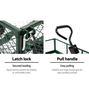 garden cart trolley and garden trolley cart - green trolley