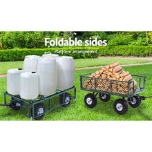 Load image into Gallery viewer, yard cart and garden cart australia - green trolley