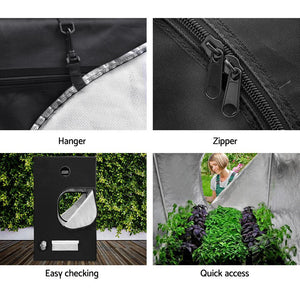 Greenfingers Hydroponics Grow Tent 1.2 x 1.2 x 2.0m Black-Hydroponics-Just Juicers