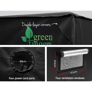 Greenfingers Hydroponics Grow Tent 2.4 x 1.2 x 2.0m Black-Hydroponics-Just Juicers