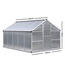 Load image into Gallery viewer, Greenhouse Greenfingers Aluminium &amp; Polycarbonate 3.0m x 2.5m x 2.0m-Greenhouse-Just Juicers