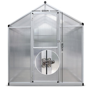 Greenhouse Greenfingers Aluminium & Polycarbonate 3.6m x 1.9m x 2.0m-Greenhouse-Just Juicers