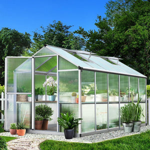 Greenhouse Greenfingers Aluminium & Polycarbonate 3.6m x 1.9m x 2.0m-Greenhouse-Just Juicers