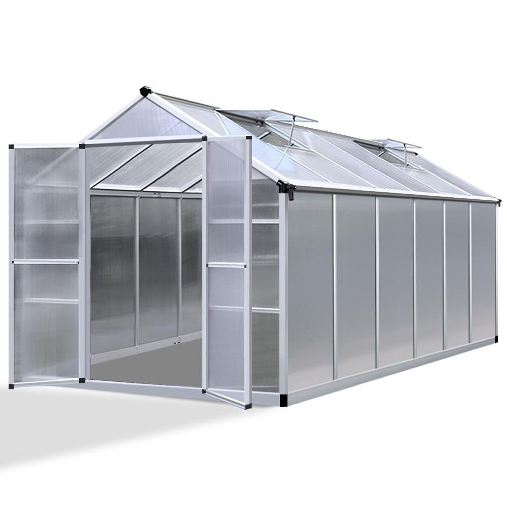 Greenhouse Greenfingers Aluminium & Polycarbonate 3.7m x 2.5m x 2.3m-Greenfinger Greenhouses australia - greenhouse aluminium - greenfinger