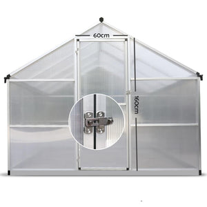 Greenhouse Greenfingers Aluminium & Polycarbonate 4.8m x 2.5m x 2.0m-Greenhouse-Just Juicers