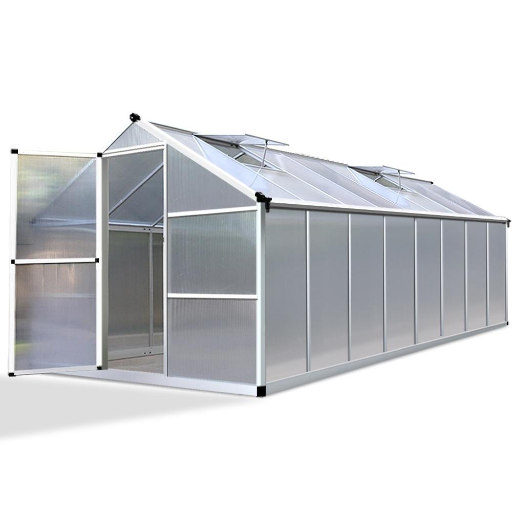 Greenhouse Greenfingers Aluminium & Polycarbonate 4.8m x 2.5m x 2.0m-Greenhouse-Just Juicers