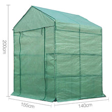 Load image into Gallery viewer, Greenhouse Greenfingers Green Mesh With 8 Shelves 2.0m x 1.6m x 1.4m-Greenhouse-Just Juicers