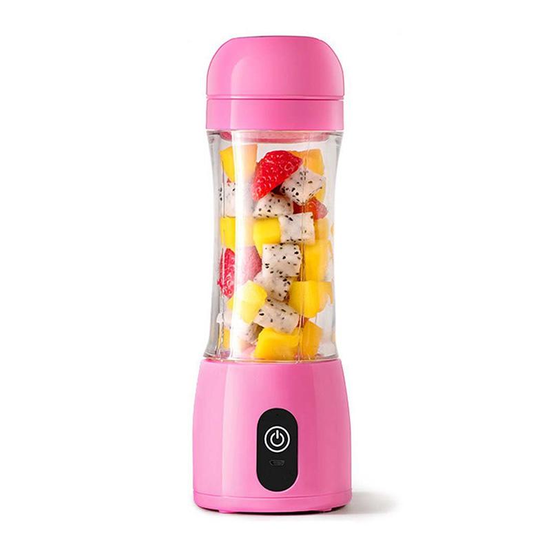 Handheld Fruit Mixer Soga 380ml USB Rechargeable - Pink-Blender-Just Juicers