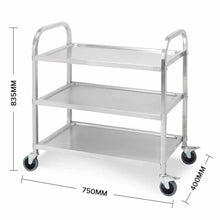 Load image into Gallery viewer, Kitchen Utility Cart Soga 3-Tier 75 x 40 x 83.5 cm - Stainless Steel-Bench-Just Juicers