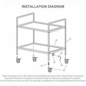 Kitchen Utility Trolley Soga 3-Tier 81 x 46 x 85 cm - Stainless Steel-Bench-Just Juicers