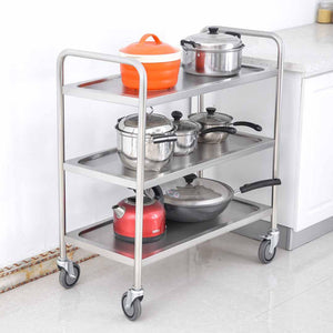 Kitchen Utility Trolley Soga 3-Tier 86 x 54 x 94 cm - Stainless Steel-Bench-Just Juicers