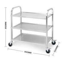 Load image into Gallery viewer, Kitchen Utility Trolley Soga 3-Tier 95 x 50 x 95 cm - Stainless Steel-Bench-Just Juicers