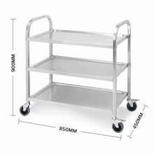 Load image into Gallery viewer, Kitchen UtilityTrolley Soga 3-Tier 85 x 45 x 90 cm - Stainless Steel-Bench-Just Juicers
