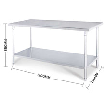 Load image into Gallery viewer, Prep Work Bench Soga 120 x 70 x 85cm Stainless Steel-Bench-Just Juicers