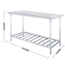 Load image into Gallery viewer, Prep Work Bench Soga 120 x 70 x 85cm Stainless Steel With Slats-Bench-Just Juicers