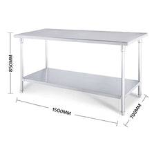 Load image into Gallery viewer, Prep Work Bench Soga 150 x 70 x 85cm Stainless Steel-Bench-Just Juicers