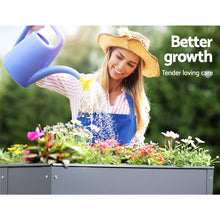 Load image into Gallery viewer, Raised Garden Bed Greenfingers Galvanised Steel 100cm x 80cm x 30cm - Grey-Planter-Just Juicers - mitre 10 raised garden beds