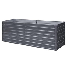 Load image into Gallery viewer, Raised Garden Bed Greenfingers Galvanised Steel 240cm x 80cm x 77 cm - Aluminium Grey-Planter-Just Juicers - colorbond planter boxes - colorbond  garden beds