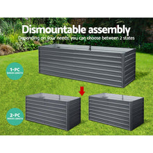 Load image into Gallery viewer, Raised Garden Bed Greenfingers Galvanised Steel 320cm x 80cm x 77cm - Aluminium Grey-Planter-Just Juicers - Greenfingers Garden Bed