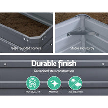 Load image into Gallery viewer, Raised Garden Bed x 2 Greenfingers Galvanised Steel 100cm x 100cm x 77cm - Grey-Planter-Just Juicers