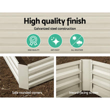 Load image into Gallery viewer, Raised Garden Bed x 2 Greenfingers Galvanised Steel 120cm x 90cm x 30cm - Cream-Planter-Just Juicers
